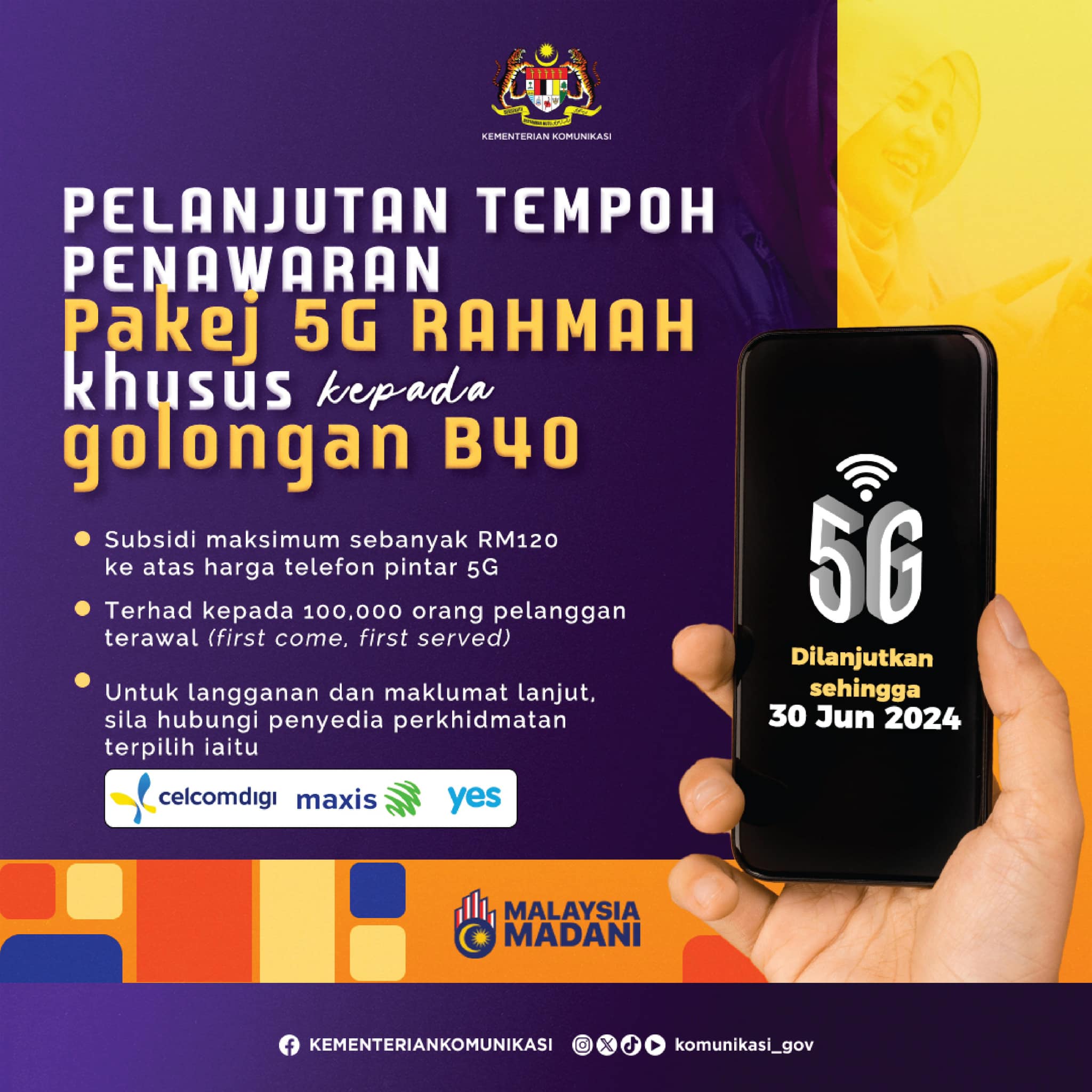 Pakej 5G RAHMAH dilanjutkan sehingga 30 Jun 2024 - Fuzz.my