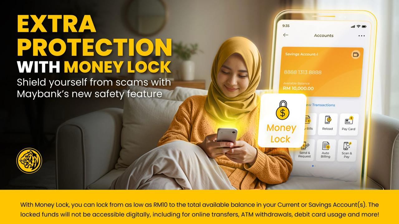 Cara aktifkan fungsi money lock pada aplikasi maybank mae fuzz my
